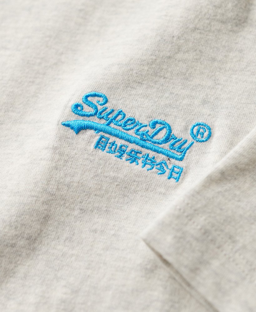 オーガニックコットン エッセンシャル ロゴ tシャツ(ライトニンググレーグランドル蛍光ブルー)