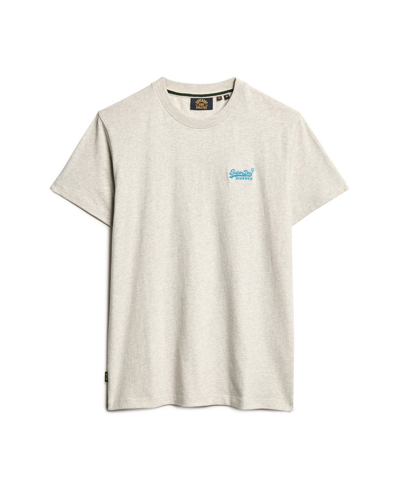 オーガニックコットン エッセンシャル ロゴ tシャツ(ライトニンググレーグランドル蛍光ブルー)