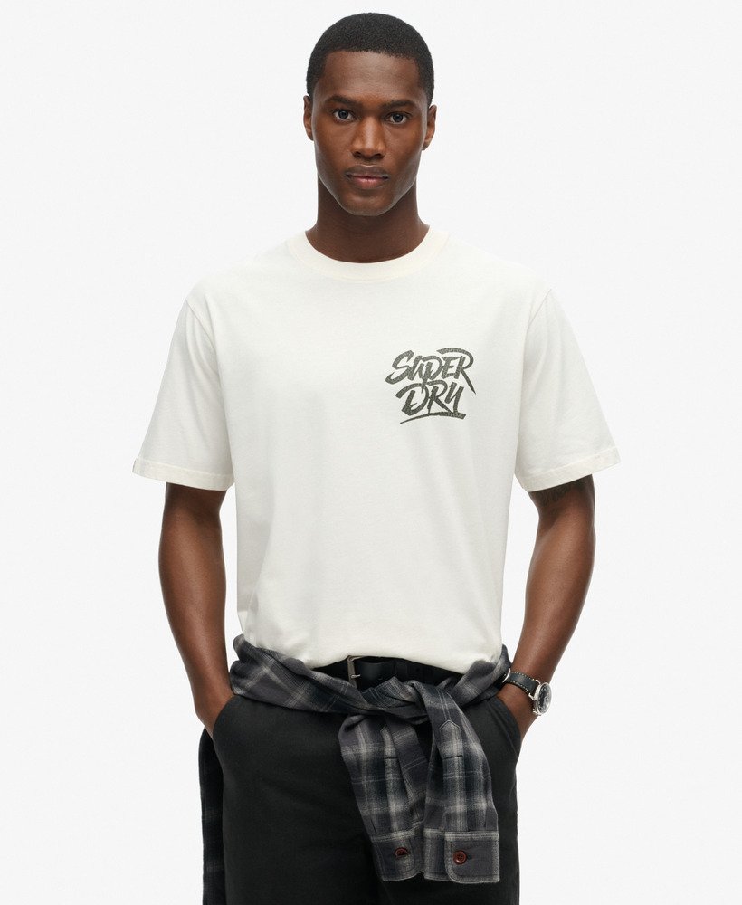 フォトグラフィック スケート ルーズ tシャツ(オフホワイト)