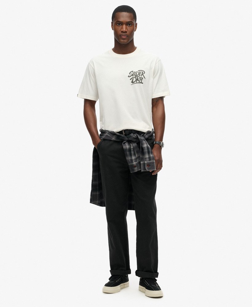 フォトグラフィック スケート ルーズ tシャツ(オフホワイト)