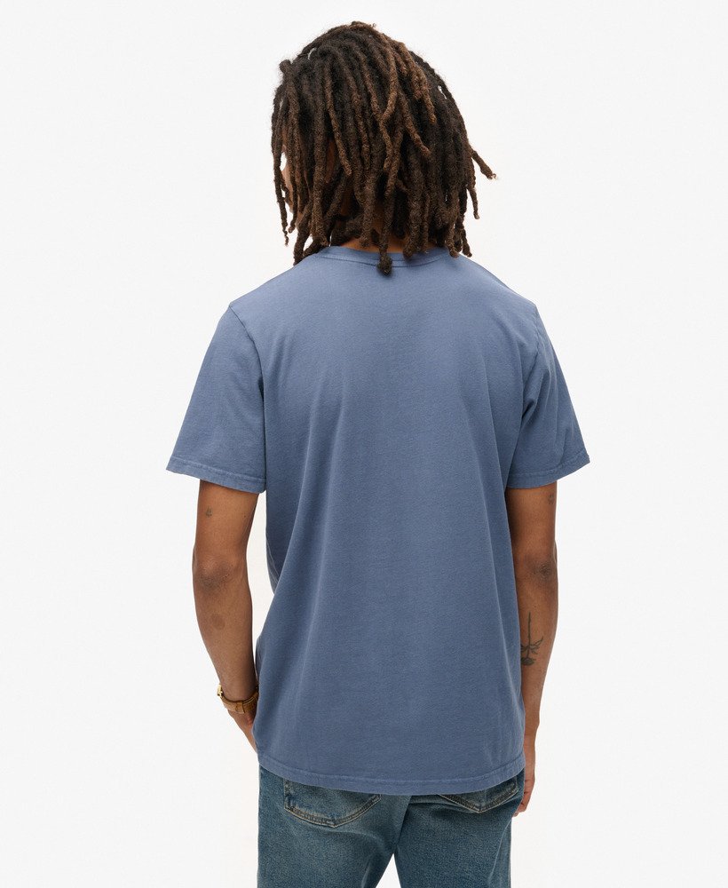 アウトドアグラフィックストライプtシャツ(イーブンタイドブルー)