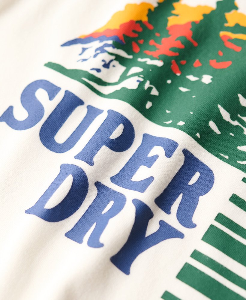 アウトドアグラフィックストライプtシャツ(ウィンターホワイト)