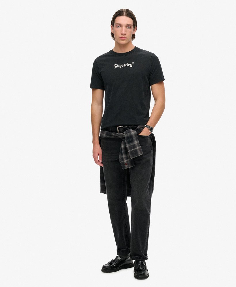 レトロロックグラフィックtシャツ(ブラック)