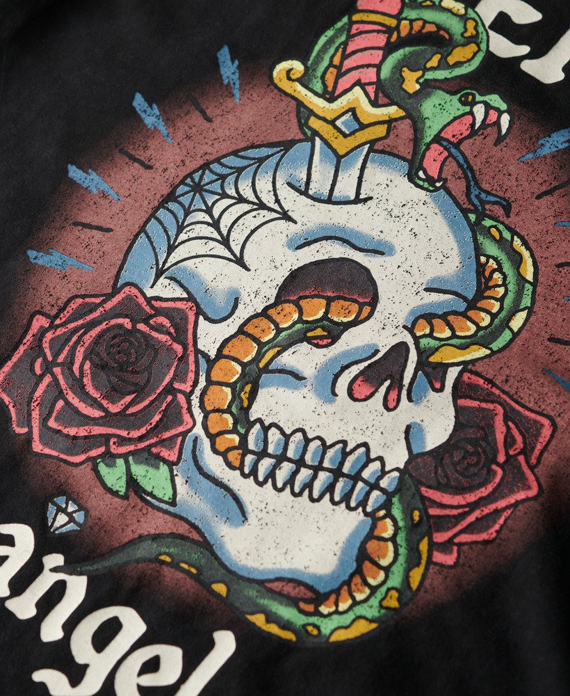 タトゥーグラフィックtシャツ(ブラック)