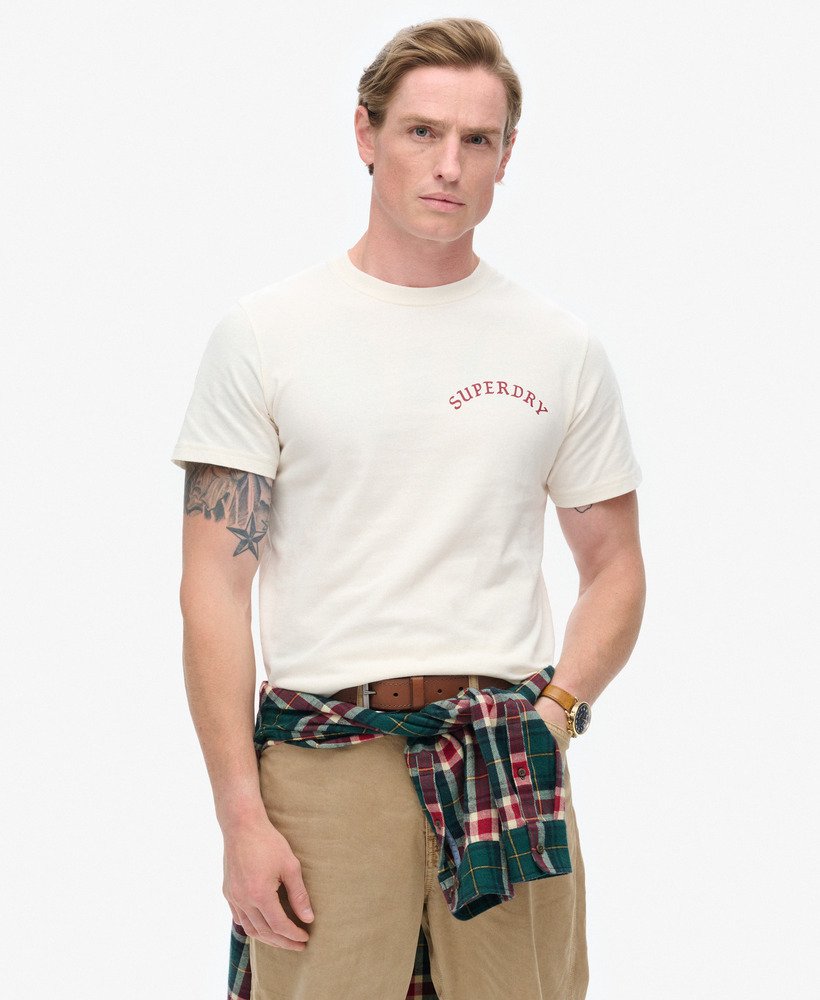 タトゥーグラフィックtシャツ(クリーム)