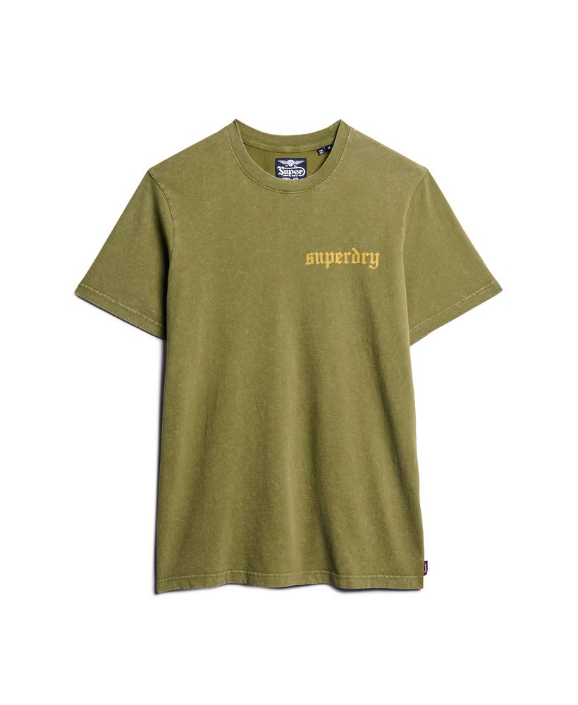 タトゥーグラフィックtシャツ(カーキオリーブ)