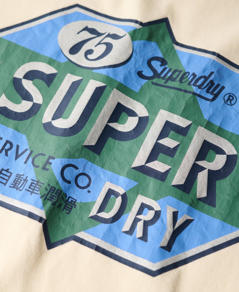 ワークウェア ガソリン グラフィック tシャツ(ライスホワイト)