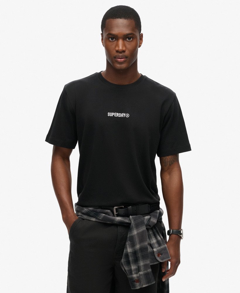 マイクロロゴグラフィックルーズtシャツ(ブラック)