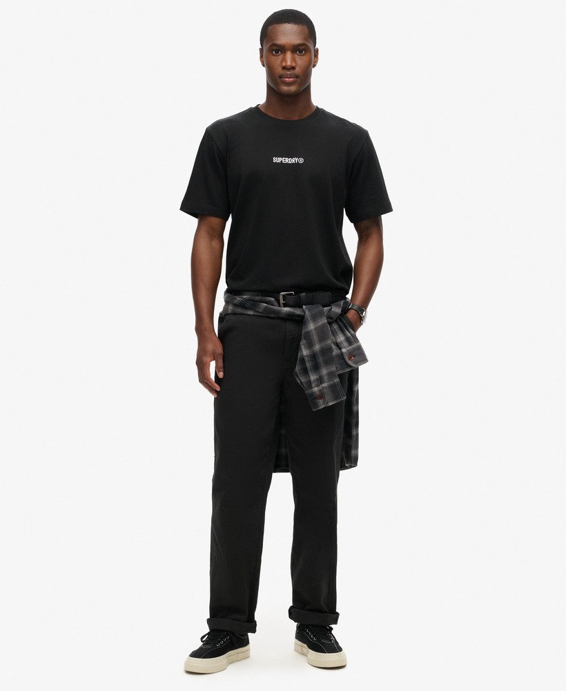 マイクロロゴグラフィックルーズtシャツ(ブラック)