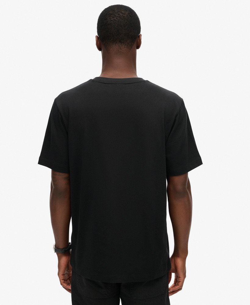 マイクロロゴグラフィックルーズtシャツ(ブラック)