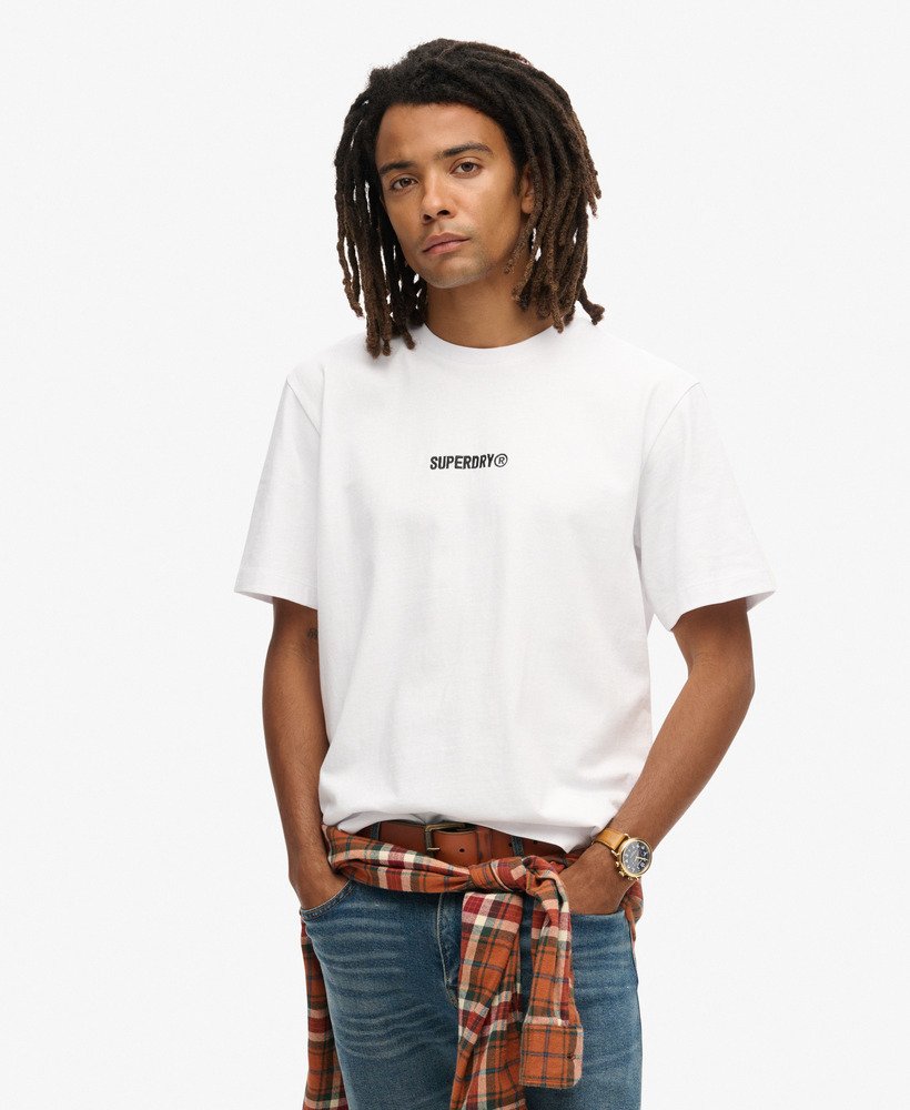 マイクロロゴグラフィックルーズtシャツ(ブリリアントホワイト)