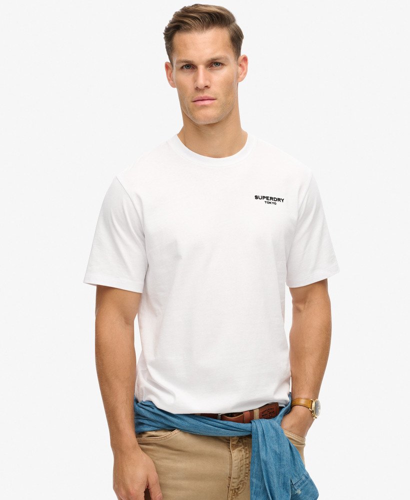 鮮やかなホワイトのラグジュアリースポーツルーズtシャツ