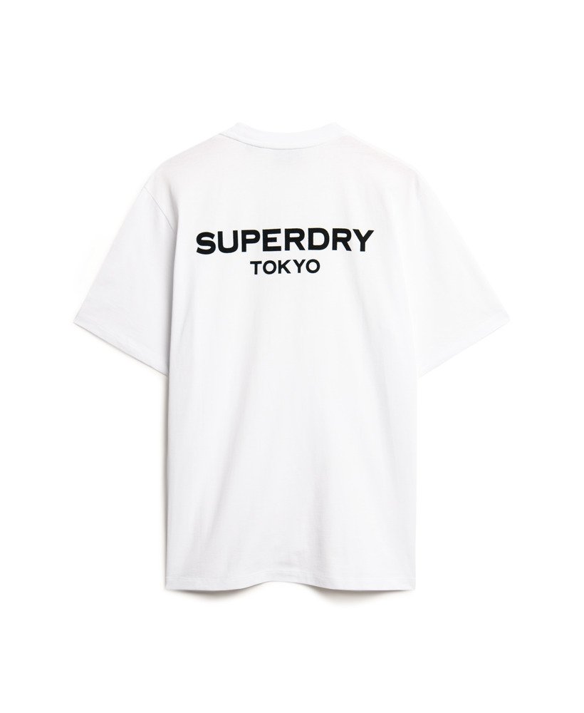 鮮やかなホワイトのラグジュアリースポーツルーズtシャツ