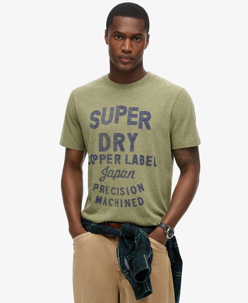 コッパーラベル ワークウェア tシャツ(ハッシュドオリーブグリット)
