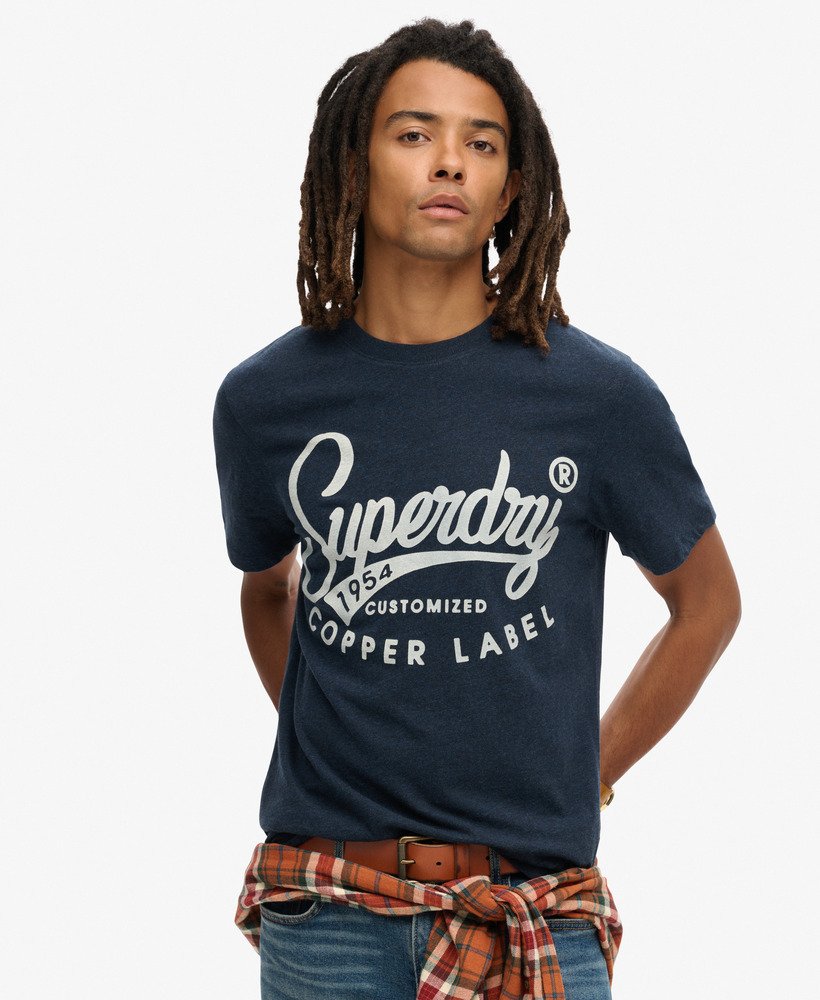 コッパーラベル ワークウェア tシャツ(サープラス ブラック ブルー グリット)