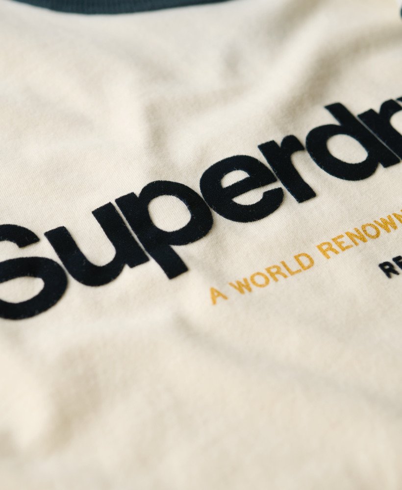 コアロゴ リンガーワークウェア グラフィックtシャツ(ヴィンテージクリーム)