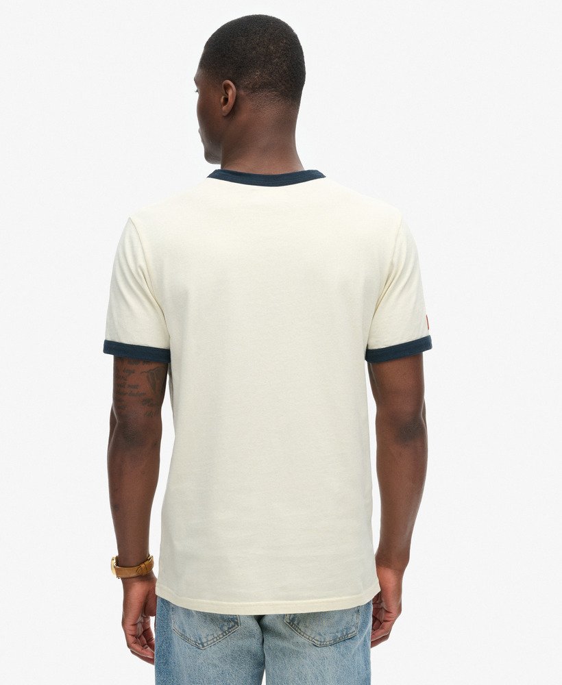 コアロゴ リンガーワークウェア グラフィックtシャツ(ヴィンテージクリーム)