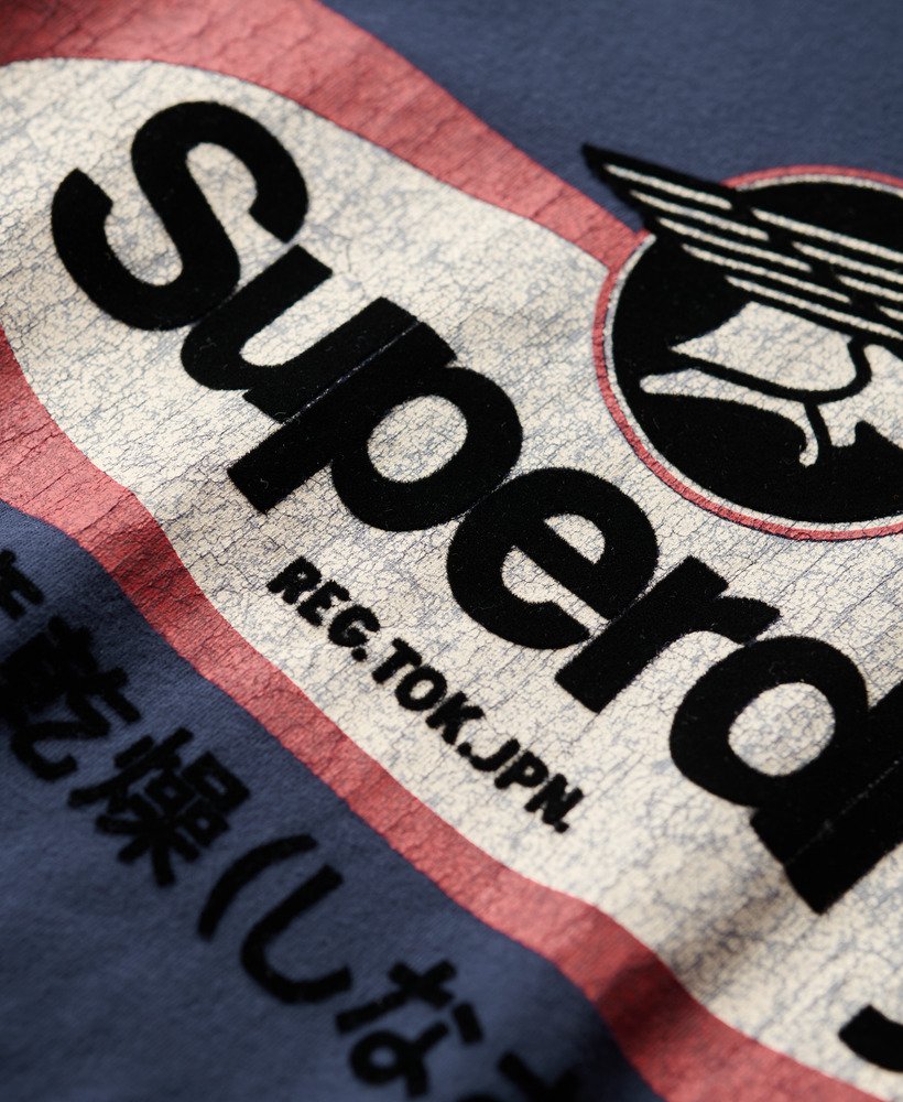 コアロゴ リンガーワークウェア グラフィックtシャツ(リッチネイビー)