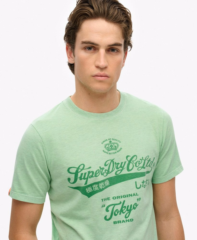 ワークウェア風ウォッシュ加工リラックスTシャツ