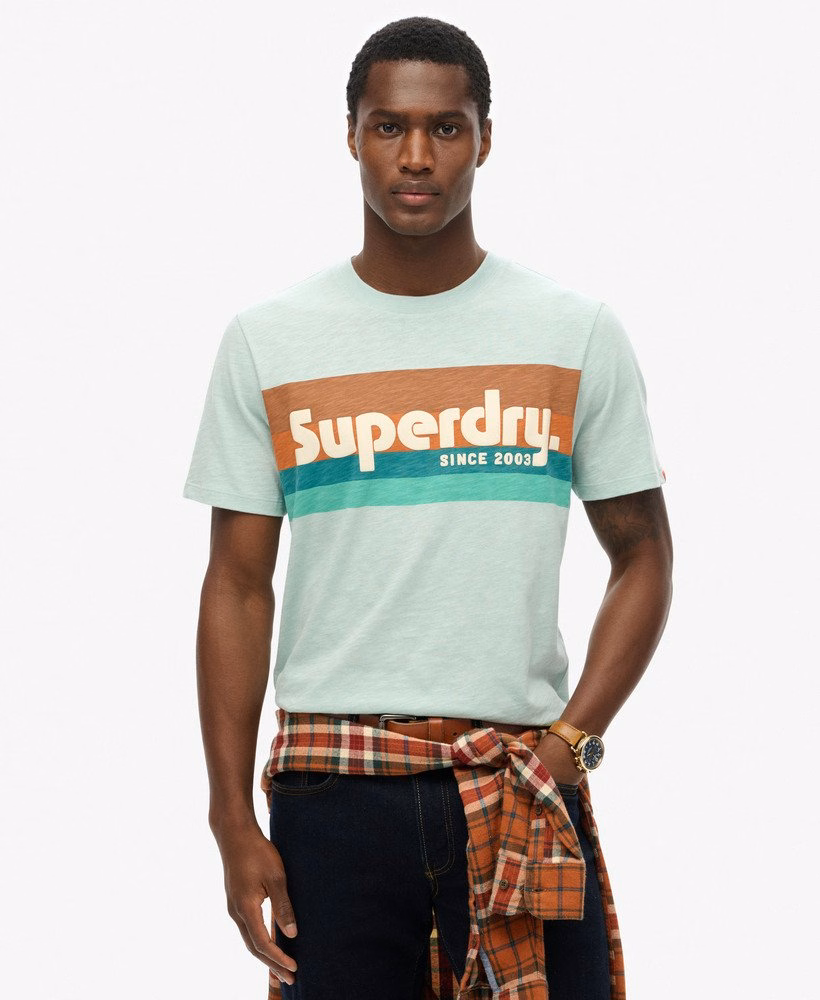 テレインロゴストライプリラックスTシャツ