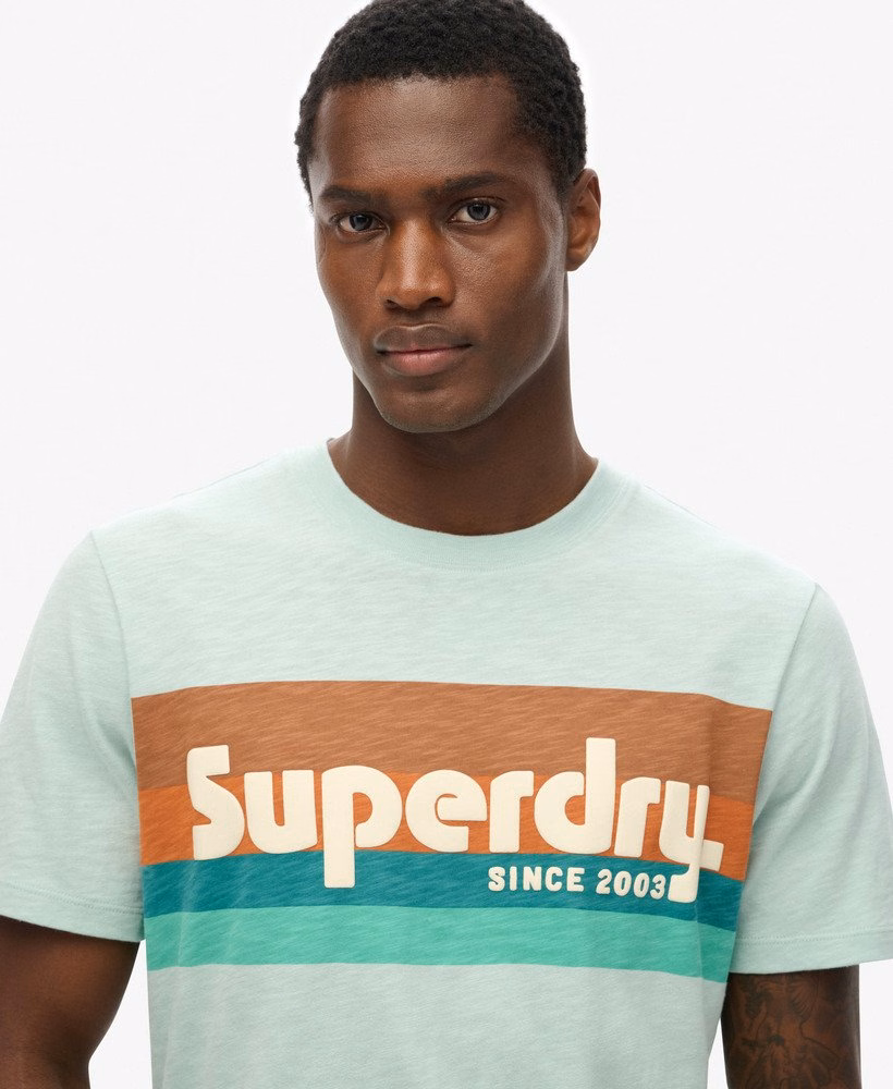 テレインロゴストライプリラックスTシャツ