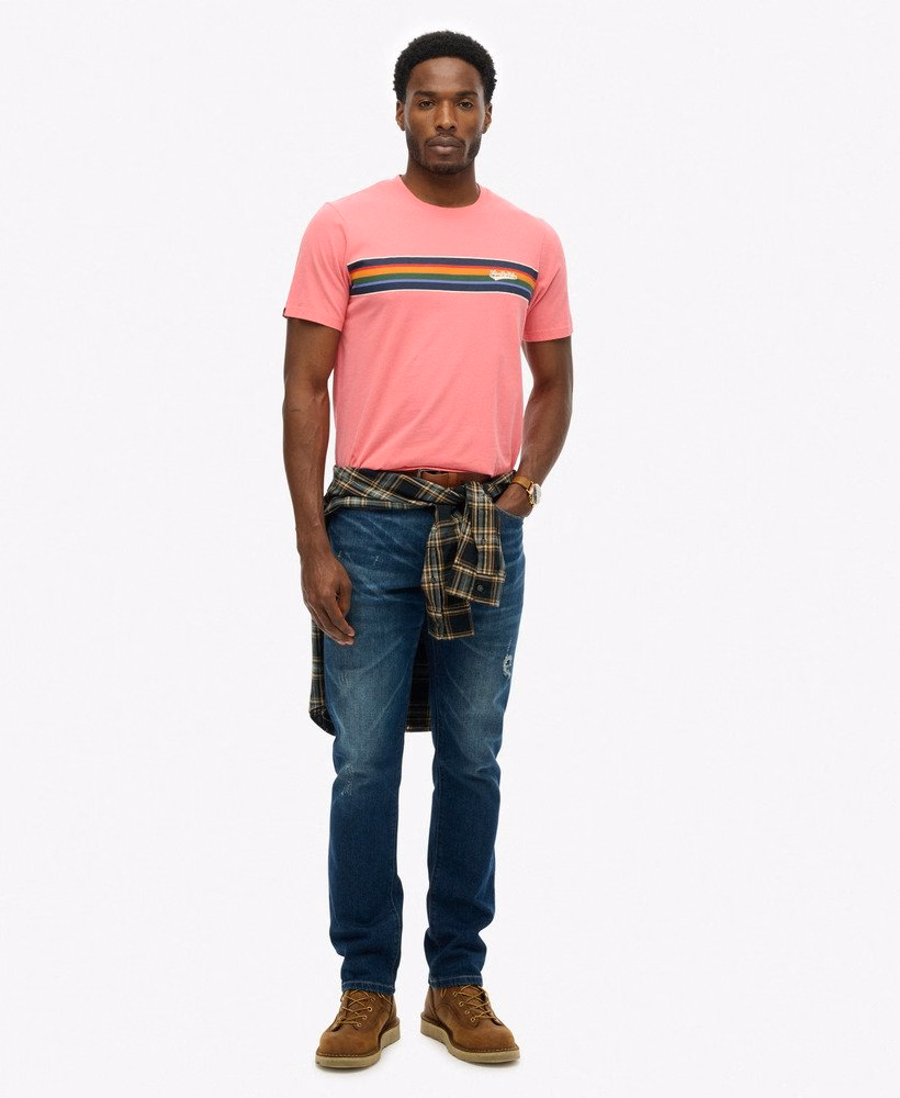 アウトドアストライプロゴリラックスTシャツ