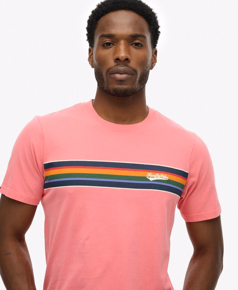 アウトドアストライプロゴリラックスTシャツ
