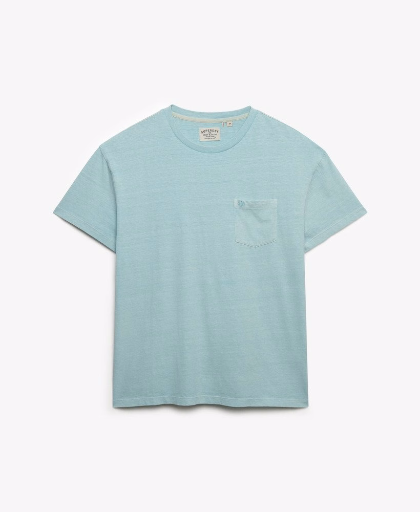 クラシックなコットンリネンポケットTシャツ