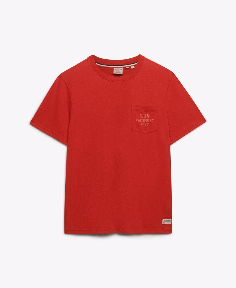ヴィンテージ風プレッピーリラックスポケットTシャツ