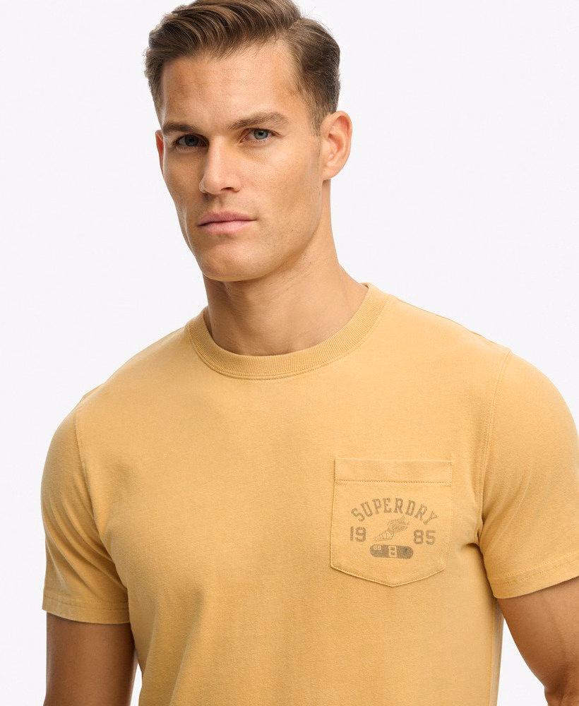 ヴィンテージ風プレッピーリラックスポケットTシャツ