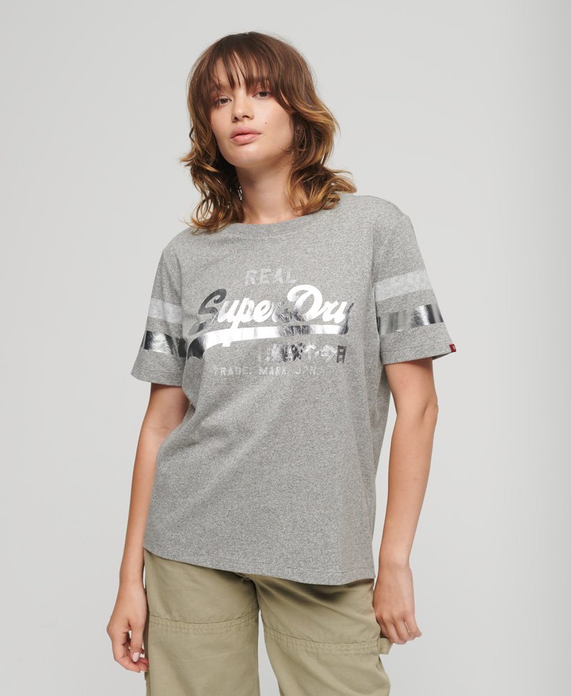 ヴィンテージ ロゴ アスレチック tシャツ(ヴィンテージ グレー フレック マール)