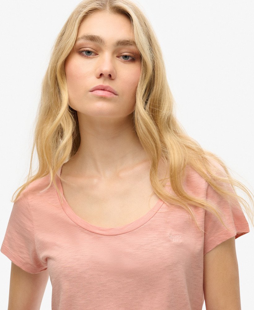 studios スクープネック tシャツ(グレーピンク)
