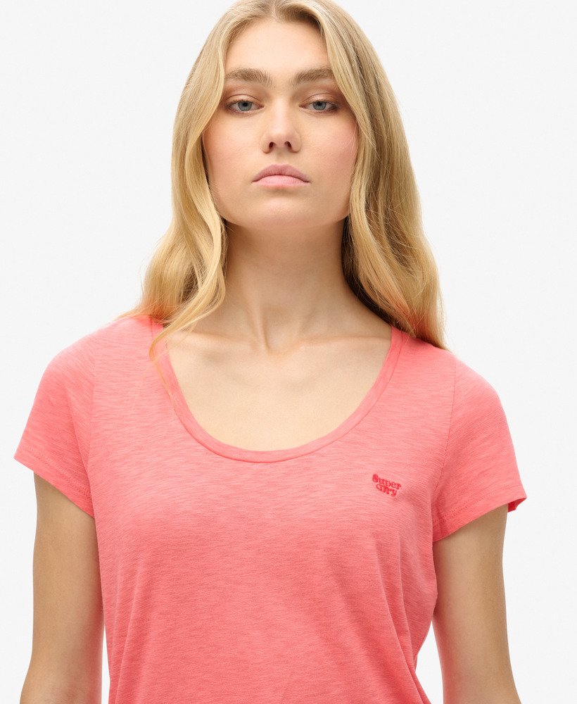 studios スクープネック tシャツ(シュガーコーラル)