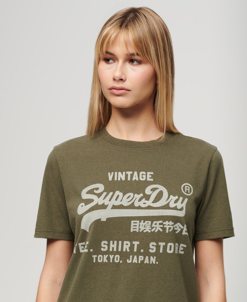 ヴィンテージ ロゴ ヘリテージ リラックス tシャツ(カーキ マール)