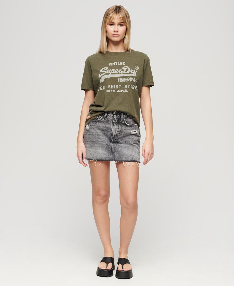 ヴィンテージ ロゴ ヘリテージ リラックス tシャツ(カーキ マール)