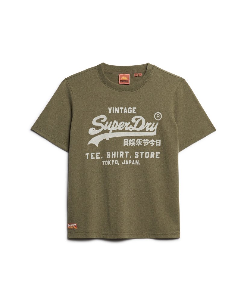 ヴィンテージ ロゴ ヘリテージ リラックス tシャツ(カーキ マール)