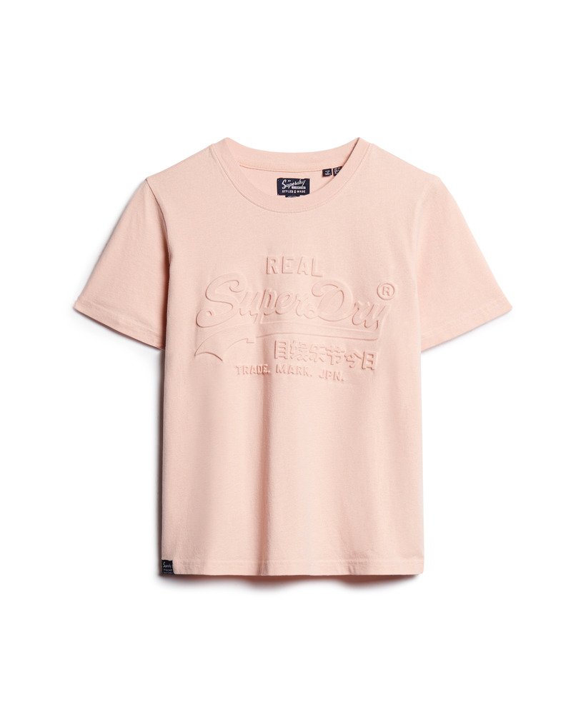 エンボス加工リラックスtシャツ(ピーチホイップピンク)