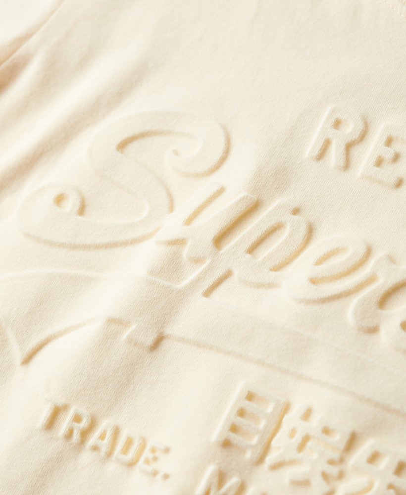 エンボス加工のリラックスtシャツ(ライスホワイト)