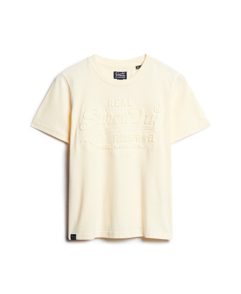 エンボス加工のリラックスtシャツ(ライスホワイト)