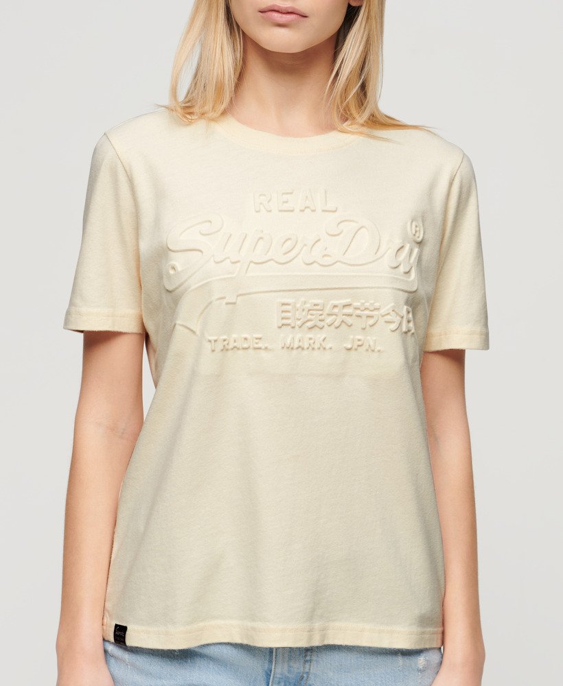 エンボス加工のリラックスtシャツ(ライスホワイト)