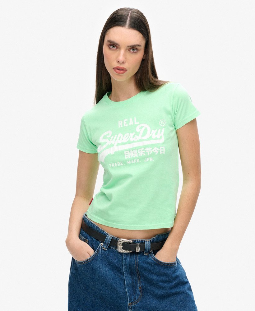ネオングラフィックフィットtシャツ(ネオミントグリーン)