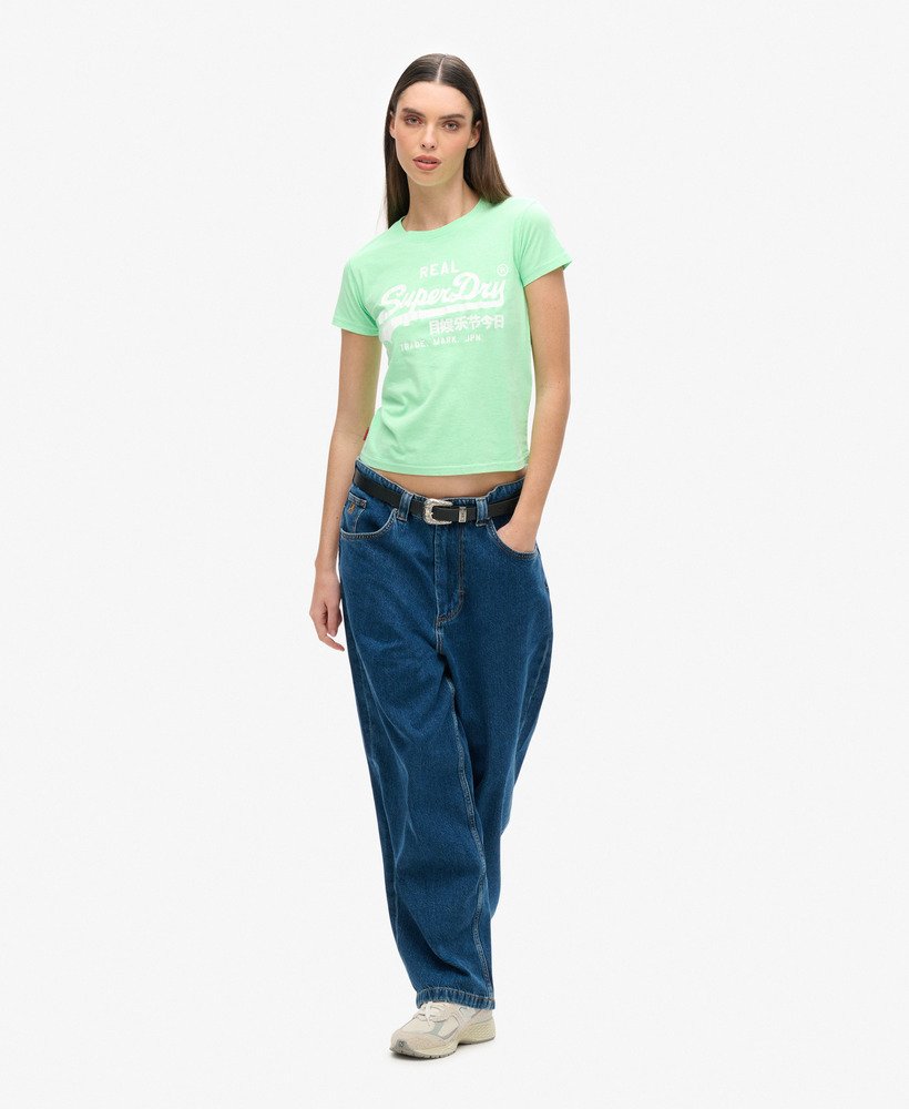 ネオングラフィックフィットtシャツ(ネオミントグリーン)