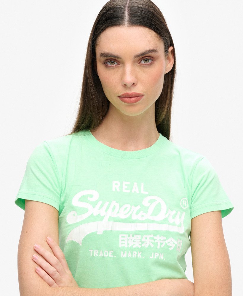 ネオングラフィックフィットtシャツ(ネオミントグリーン)