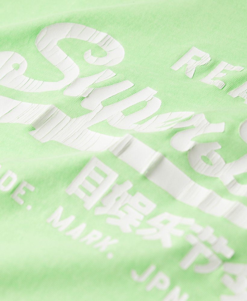 ネオングラフィックフィットtシャツ(ネオミントグリーン)