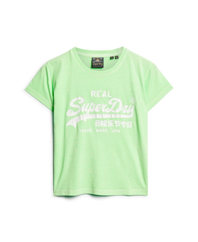 ネオングラフィックフィットtシャツ(ネオミントグリーン)