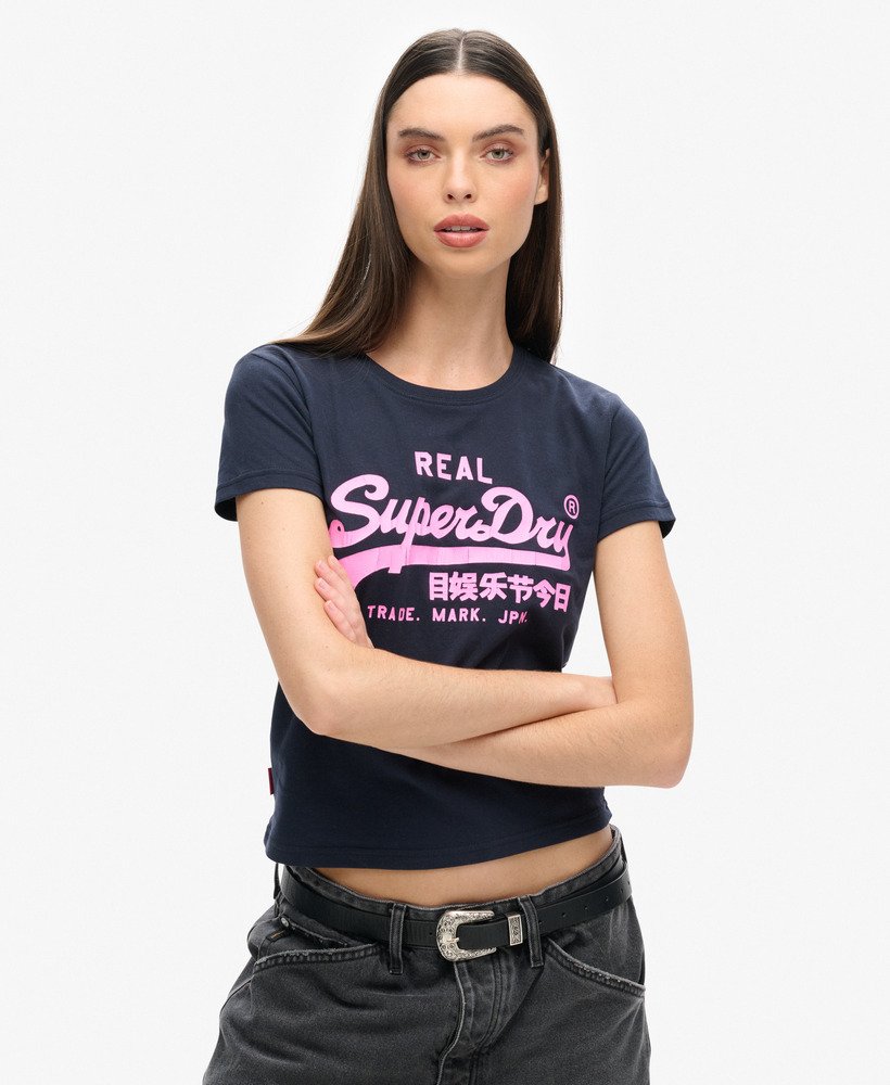ネオングラフィックフィットtシャツ(エクリプスネイビー)