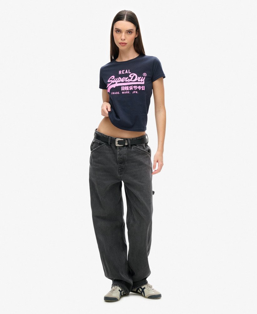 ネオングラフィックフィットtシャツ(エクリプスネイビー)
