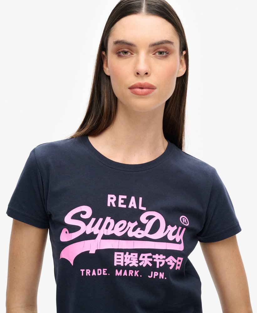 ネオングラフィックフィットtシャツ(エクリプスネイビー)
