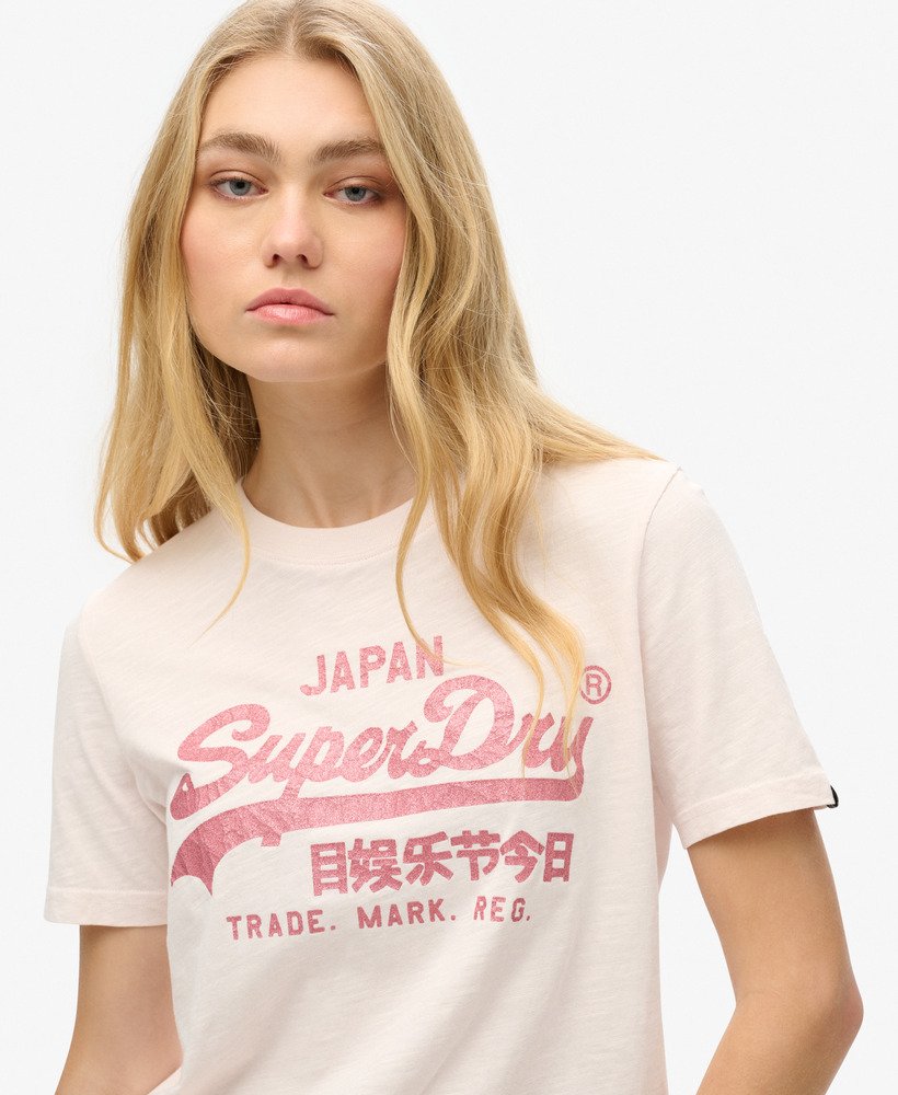 メタリックロゴ リラックスtシャツ(モーブチョークピンク)