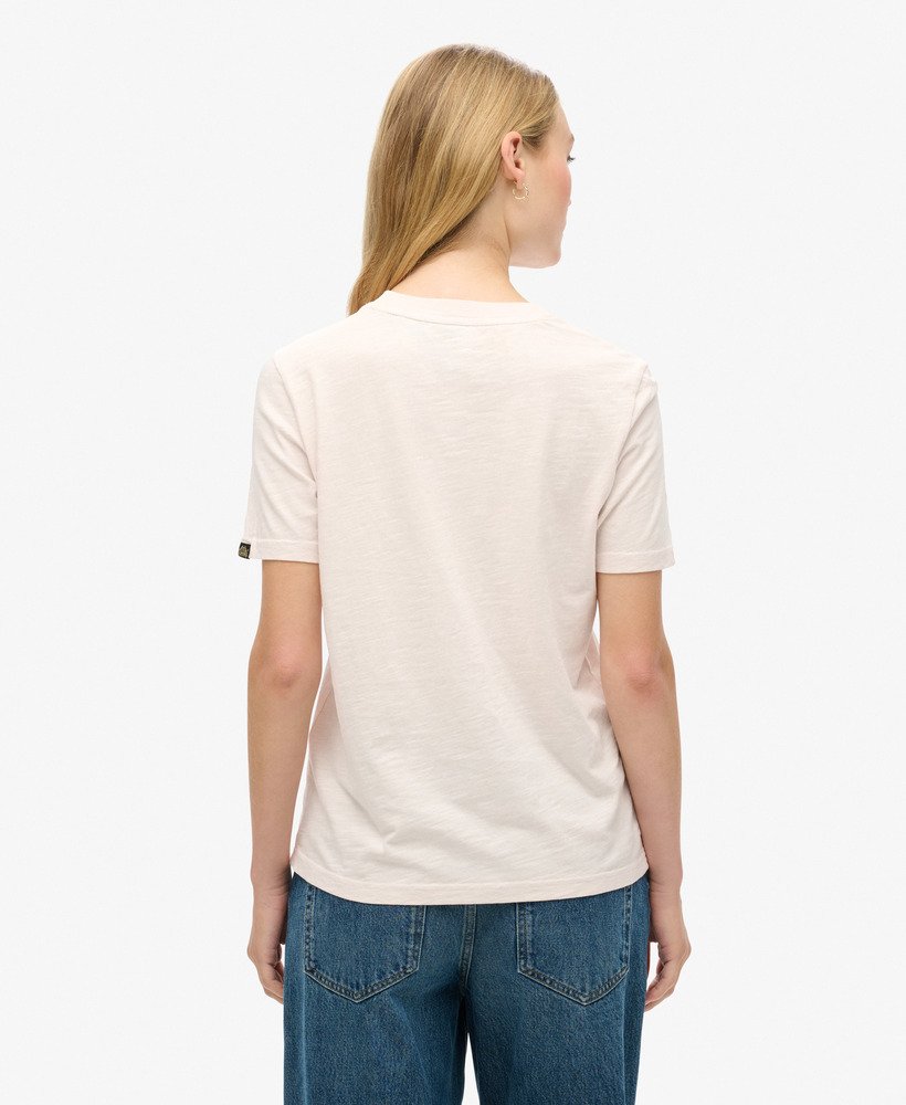 メタリックロゴ リラックスtシャツ(モーブチョークピンク)